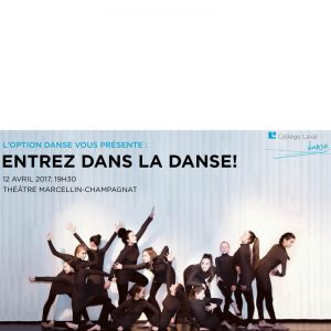 option danse, entrez dans la danse, programme de danse, spectacle de danse du Collège Laval, Théâtre Marcellin-Champagnat